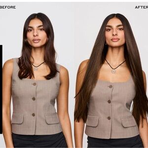 SILK SEAM™ VOLUMIZING WEFT CLIP-IN, DARK BROWN/CHESTNUT BROWN 22”